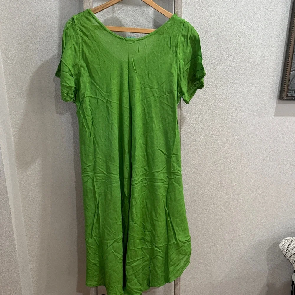 Shoreline Vibrant Green Dress with Sequin Details One Size - Picture 7 of 8